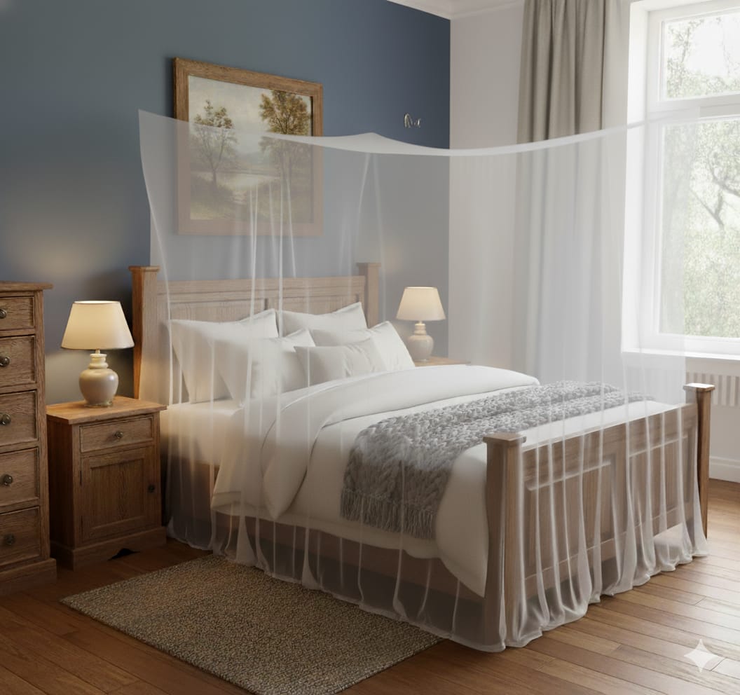 Mosquitero 2 plazas cuadrado en blanco | popular y Elegante