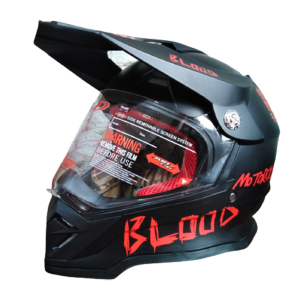 Casco motocross Certificacion DOT con visor en negro mate