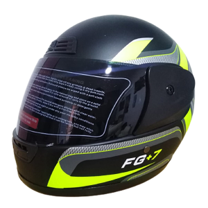 Casco De Moto Flash Green Integral Con Visor