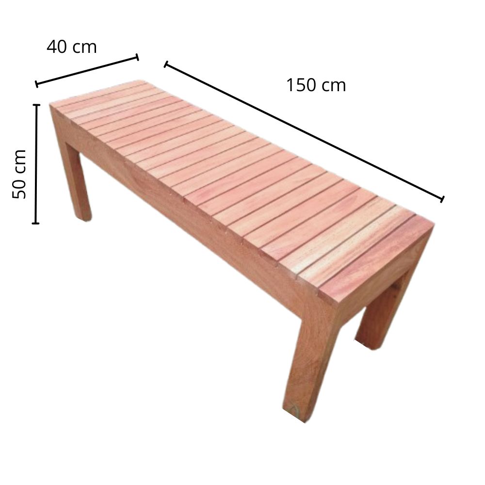 Banca de Madera Huaruro 150 cm – Excelente y Maravilloso para Jardín - Image 4