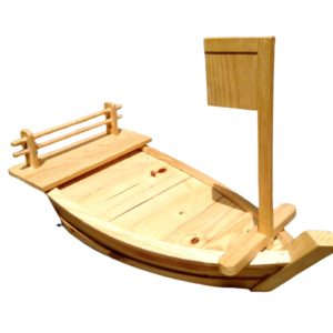 Barco de madera para suchi o comidas marinas Piqueos