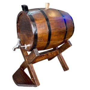 Barril de Vino o Cerveza Mediterraneo en madera 1 Litro