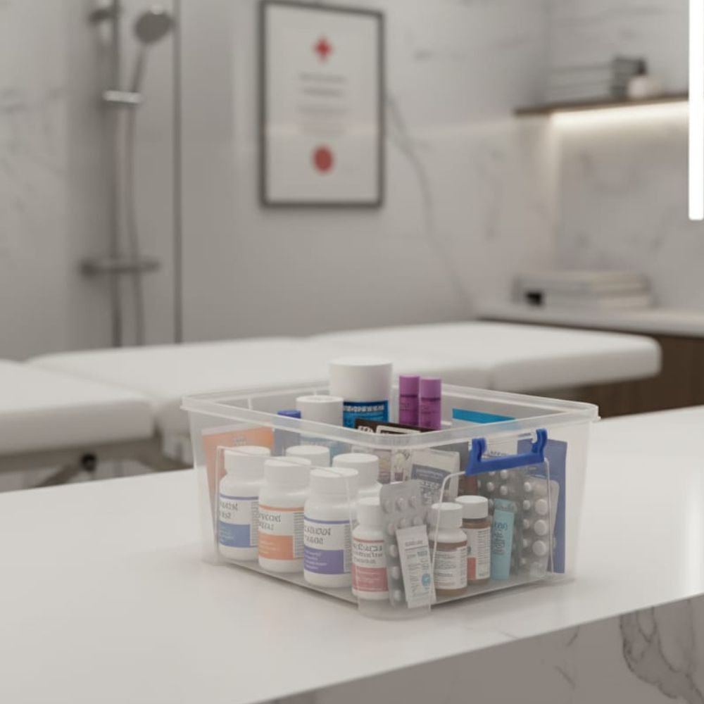 Fenomenal Cajita Organizadora Vany de Plástico Transparente con Tapa a Presión – Práctica y Resistente 30X21X15cm - Image 6