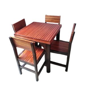 Juego de mesa Barbacoa con sillas en madera Tornillo