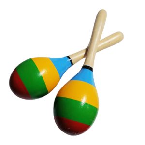 Maracas tradicionales Becky en madera natural