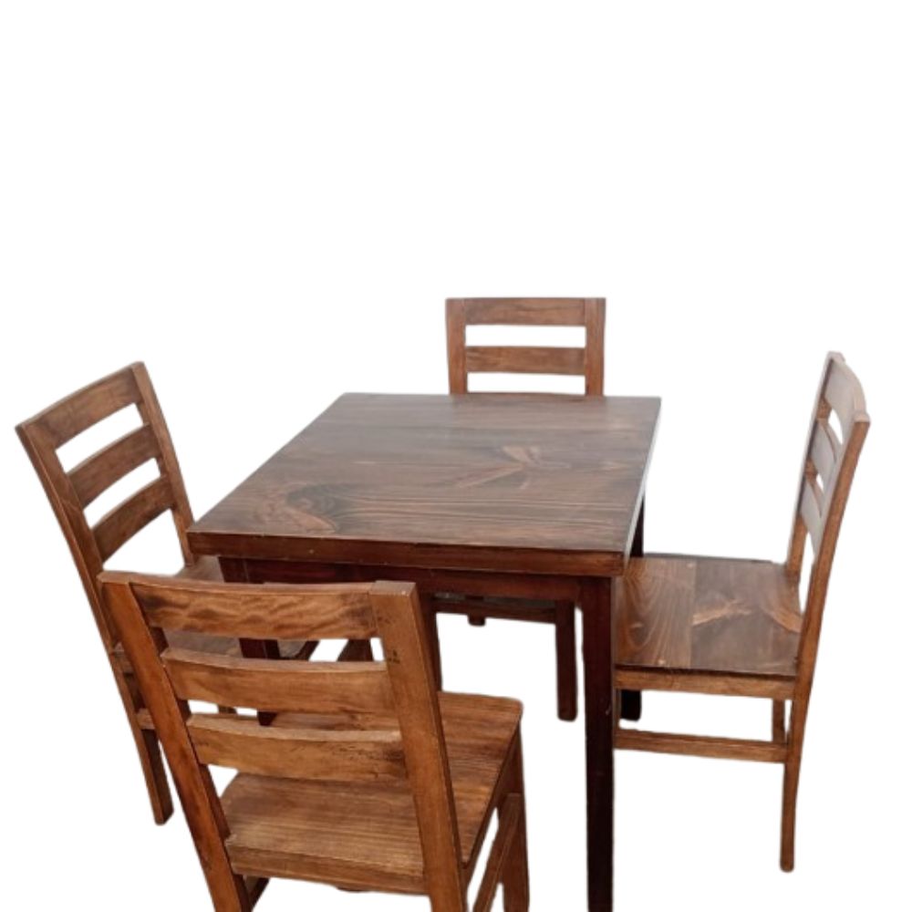 Juego Comedor Rústico Nermina 4 Sillas en Marrón | Asombroso Estilo y Comodidad para tu Hogar - Image 2