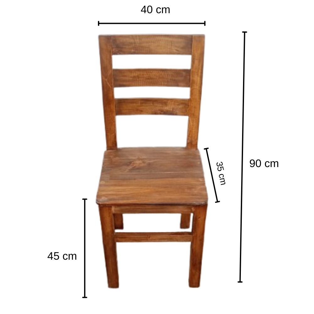 Juego Comedor Rústico Nermina 4 Sillas en Marrón | Asombroso Estilo y Comodidad para tu Hogar - Image 4