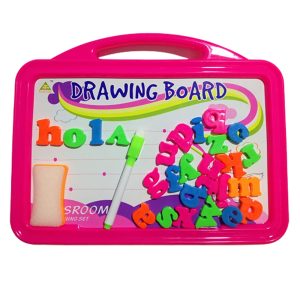 Pizarra mágica educativa infantil para fenomenal Niños y Niñas 35x30x4 cm con Plumón, Mota y Letras Magnética