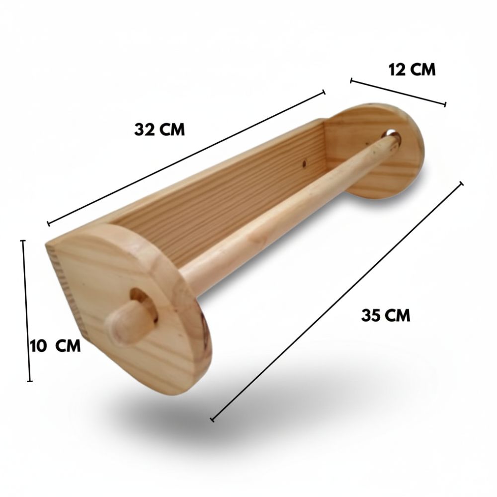 Soporte De Papel Toalla De En Madera - Image 4