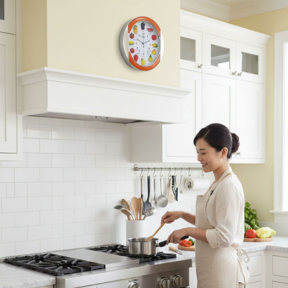 Reloj de Pared de frutas Ovalado | Decoración de Cocina Moderna - Image 4
