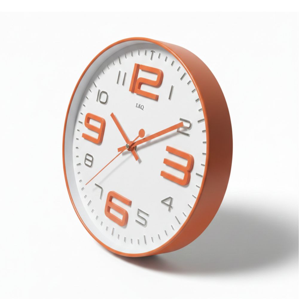 Reloj de Pared Naranja Circular de 30 cm | Decoración Moderna para Hogar u Oficina - Image 2