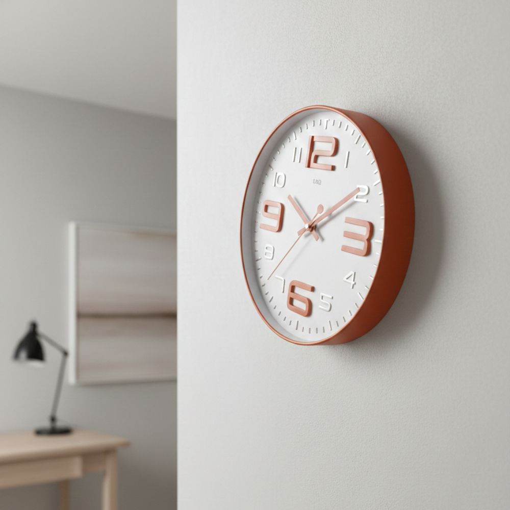 Reloj de Pared Naranja Circular de 30 cm | Decoración Moderna para Hogar u Oficina - Image 3