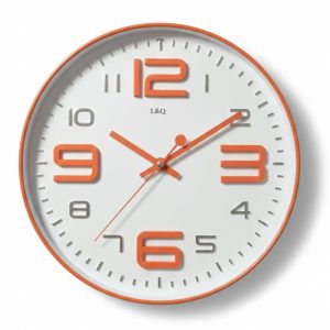 Reloj de Pared Naranja Circular de 30 cm | Decoración Moderna para Hogar u Oficina