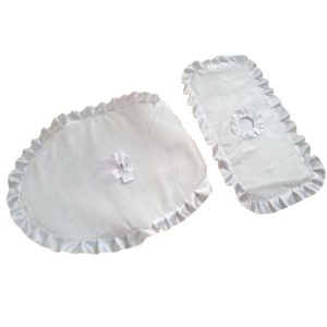 Set de baño funda de tapa en blanco