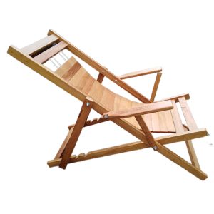 Silla Perezosa de Madera Plegable sensacional color Caramelo | 3 Posiciones