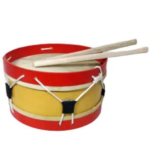 Tambores Para Niños En Piel De Becerro grande En Rojo