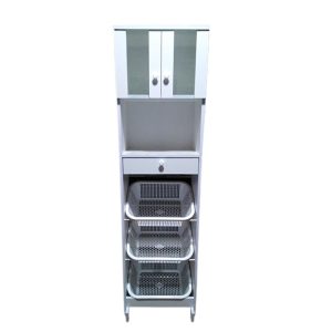 Verdulero Alacena Mueble De Cocina Canasta Gabinete Blanco