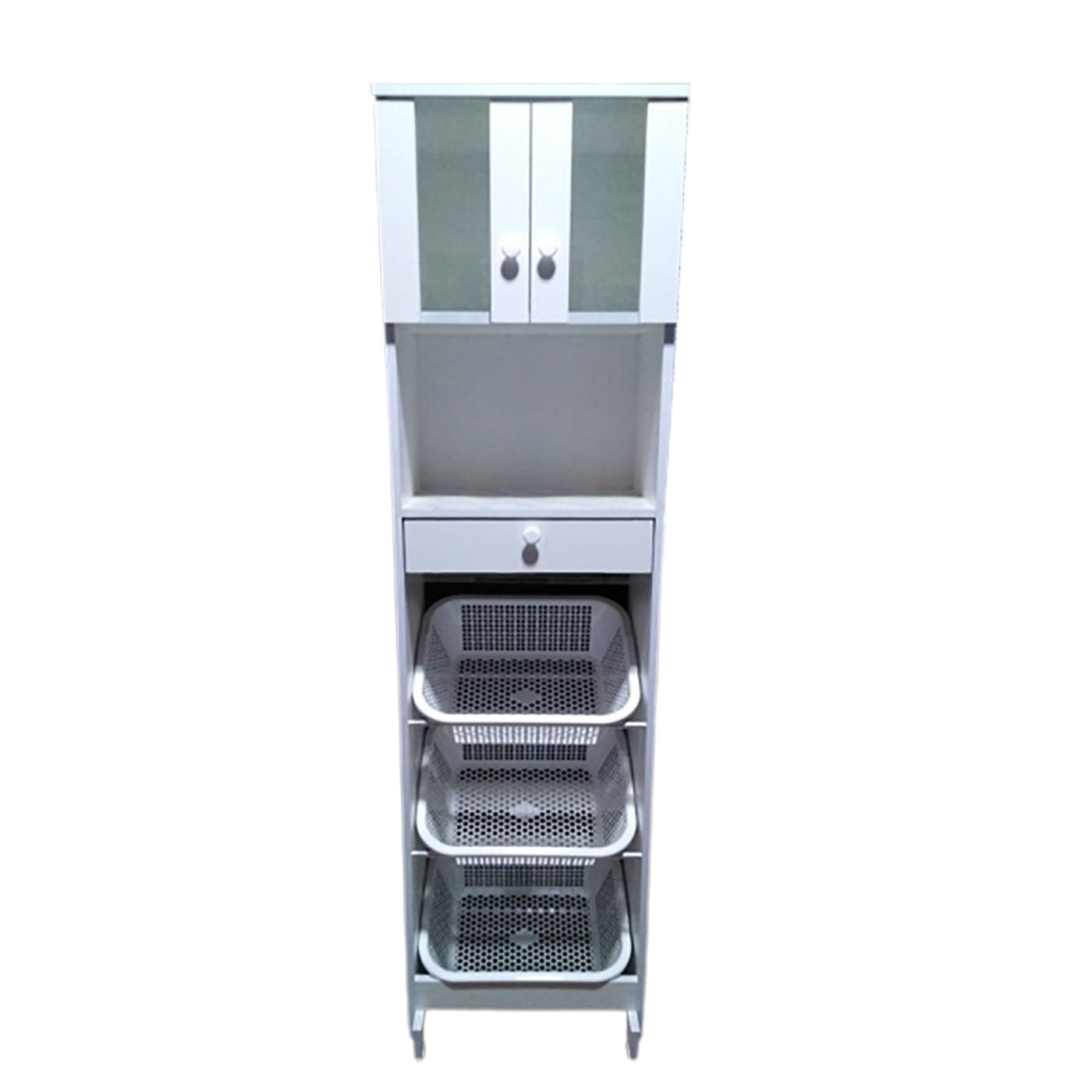 Verdulero Alacena Mueble De Cocina Canasta Gabinete Blanco