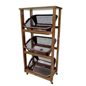 Verdulero rodante con canastas Arkasas marron