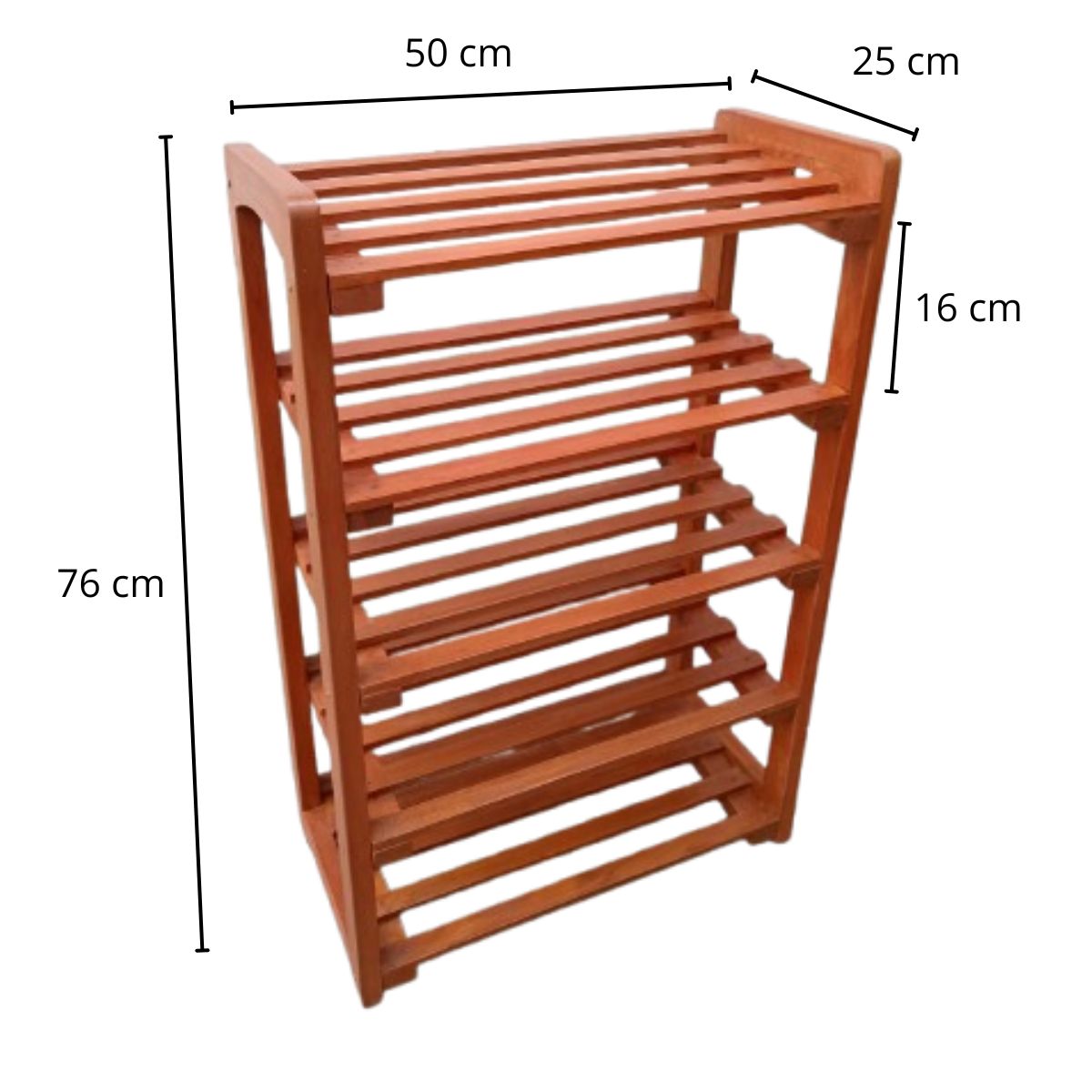 Zapatera abierta Club Net en madera Nogal - Image 4